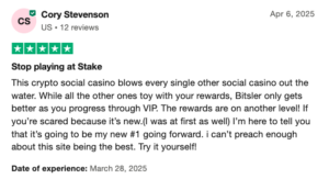 Trustpilot Review for Bitsler.io 3